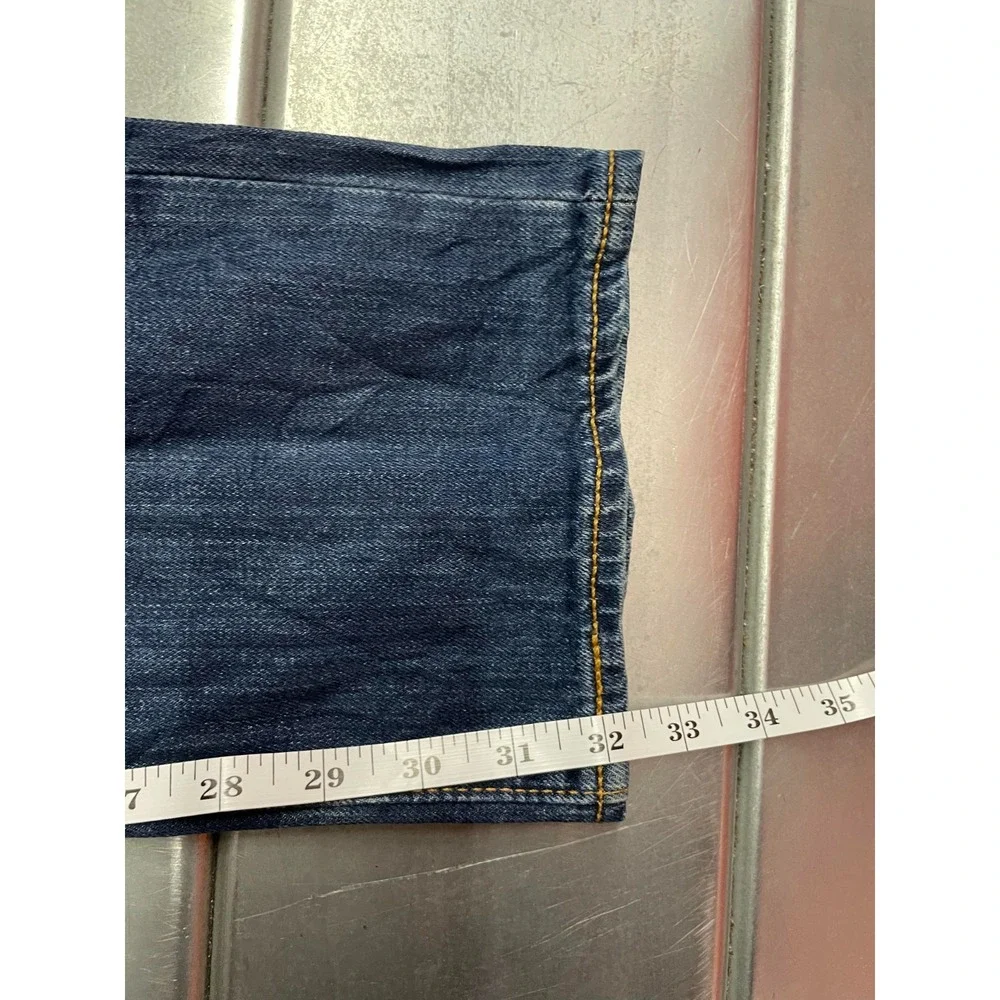 Levis 511 Jeans Mens 36X32 Blue Medium Dark‎ Wash Denim Slim Straight Fit Faded